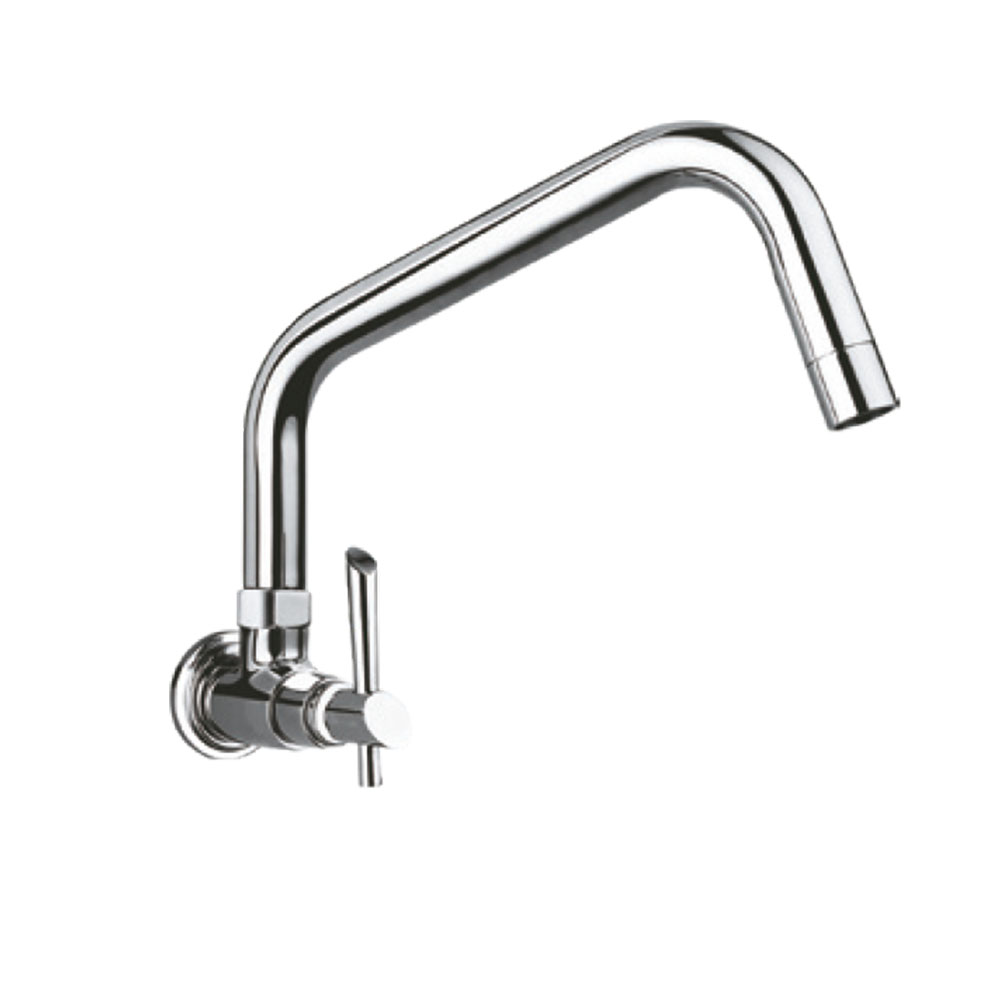 Immacula Sink Cock With Extended Swivel Spout (Wall Mounted)